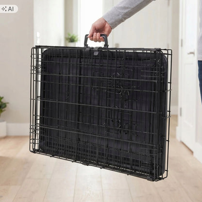 Funfit Home&Office Klatka kennelowa dla psa 107x70x77,5 cm stalowa, składana – rasy olbrzymie