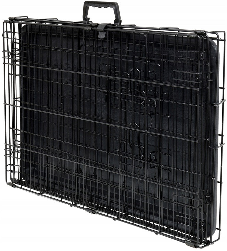 Metalowa klatka kennelowa dla psa 63 x 44 x 50,5 cm z kuwetą, składana – rozmiar M/L