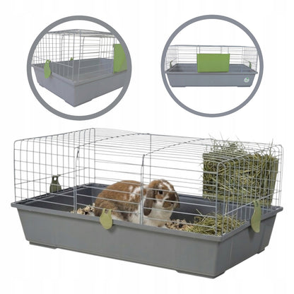 Voltrega Kawia 80 klatka dla świnki morskiej 78x46x35,5 cm z paśnikiem i głęboką kuwetą