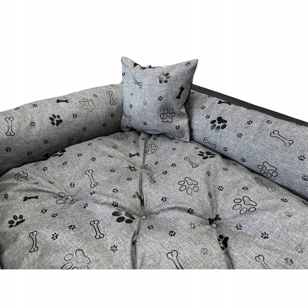 WBM Sewing Legowisko dla psa 100x75 cm wodoodporne z poduszkami – dla dużego psa, białe
