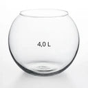 Happet Akwarium kula szklana 4 l – mini akwarium dla ryb na biurko, wysokość 15 cm