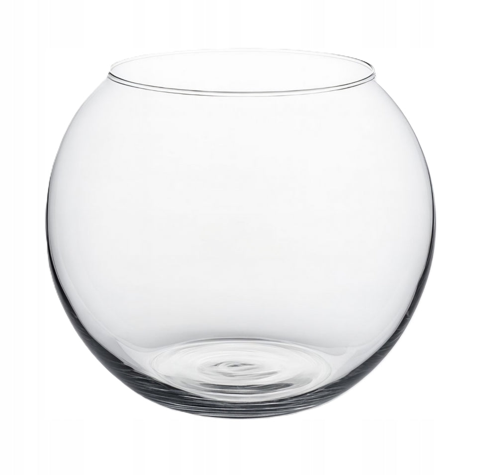 Happet Akwarium kula szklana 4 l – mini akwarium dla ryb na biurko, wysokość 15 cm
