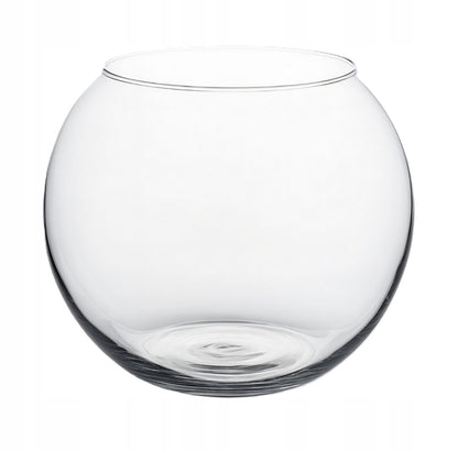 Happet Kula akwarystyczna szklana 7,5 l – okrągłe mini akwarium dla ryb, średnica 24,3 cm