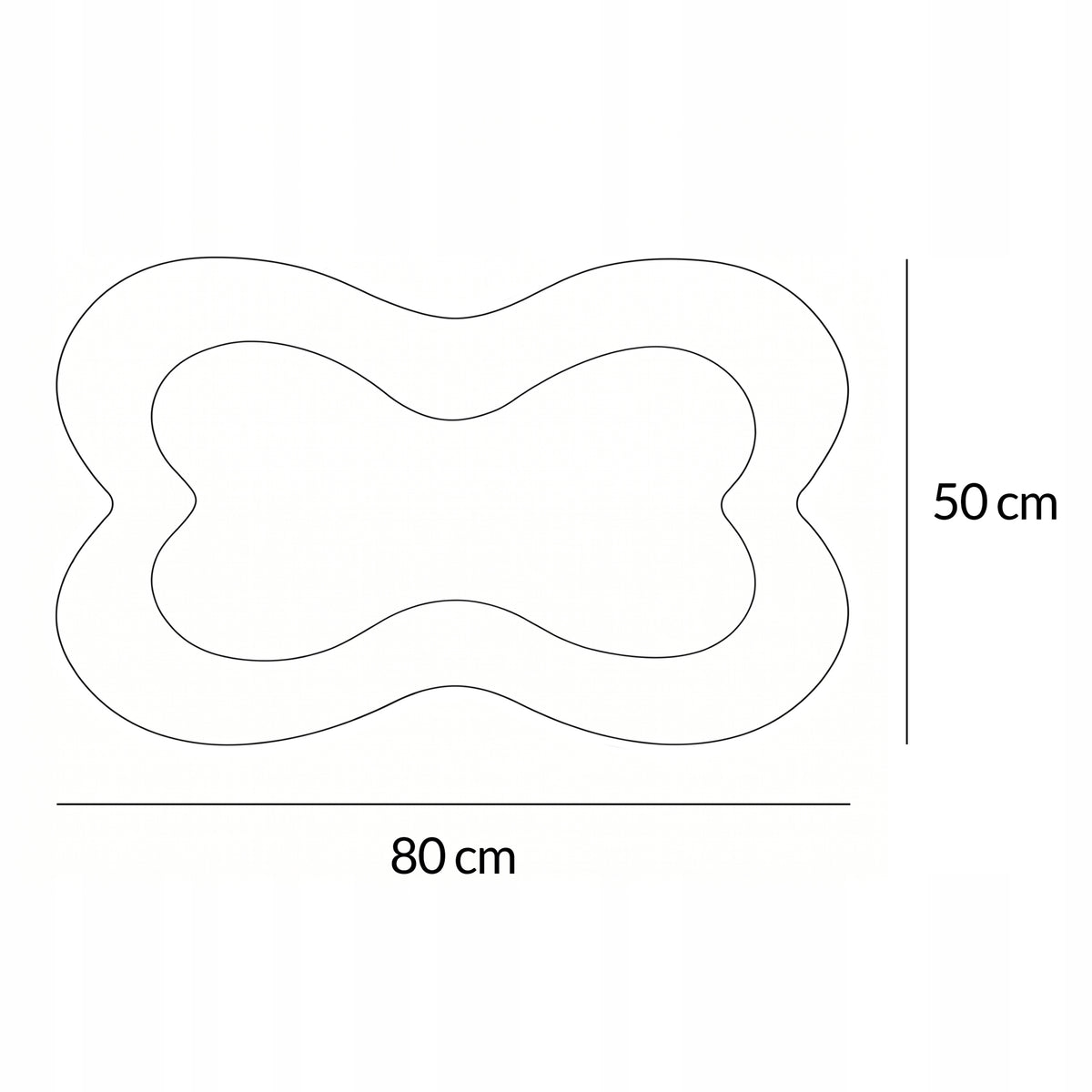 Legowisko dla psa 80 x 50 cm miękkie, antypoślizgowe, wypełnienie silikonowe – beżowe