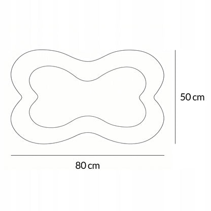 Legowisko dla psa 80 x 50 cm miękkie, antypoślizgowe, wypełnienie silikonowe – beżowe