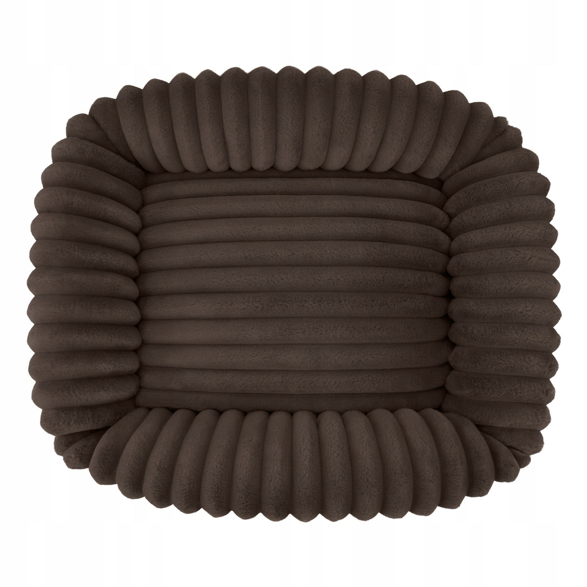 Dogguru Tola legowisko dla psa i kota 80x70 cm z poduszkami, futerko królicze – brązowe
