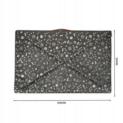 Legowisko dla psa wodoodporne 100x70 cm XL – materac z pianką i zdejmowanym pokrowcem
