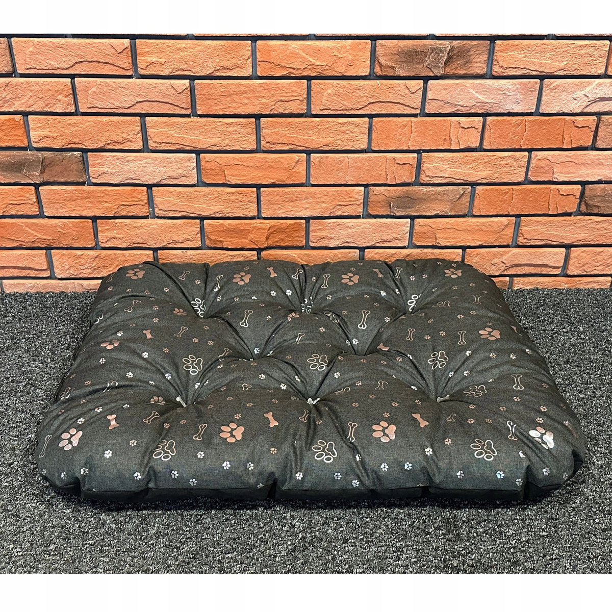 Legowisko dla psa wodoodporne 120 x 90 cm, owalne, z cordury oxford dla dużego psa – szare