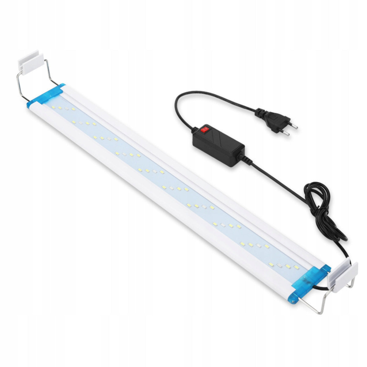 Lampa LED do akwarium 58–70 cm regulowana, 13 W, 6500K, 60 diod – biało-niebieska