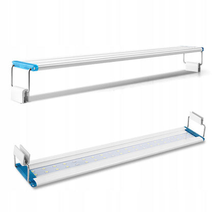 Lampa LED do akwarium 58–70 cm regulowana, 13 W, 6500K, 60 diod – biało-niebieska