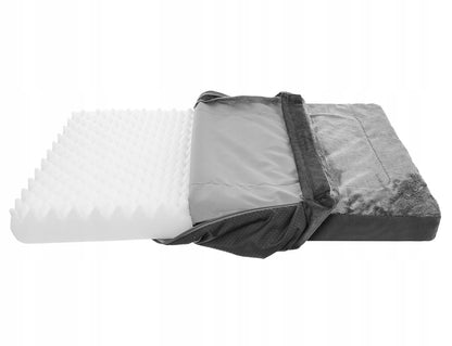 Lovedog Legowisko ortopedyczne dla psa 90x60 cm, pianka Egg, do 25 kg – szare