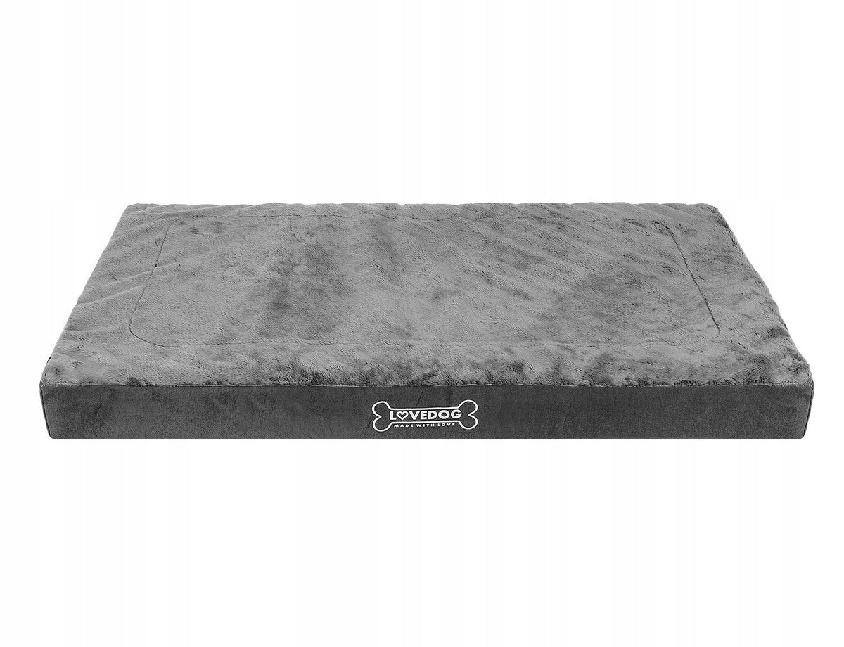 Lovedog Legowisko ortopedyczne dla psa 90x60 cm, pianka Egg, do 25 kg – szare