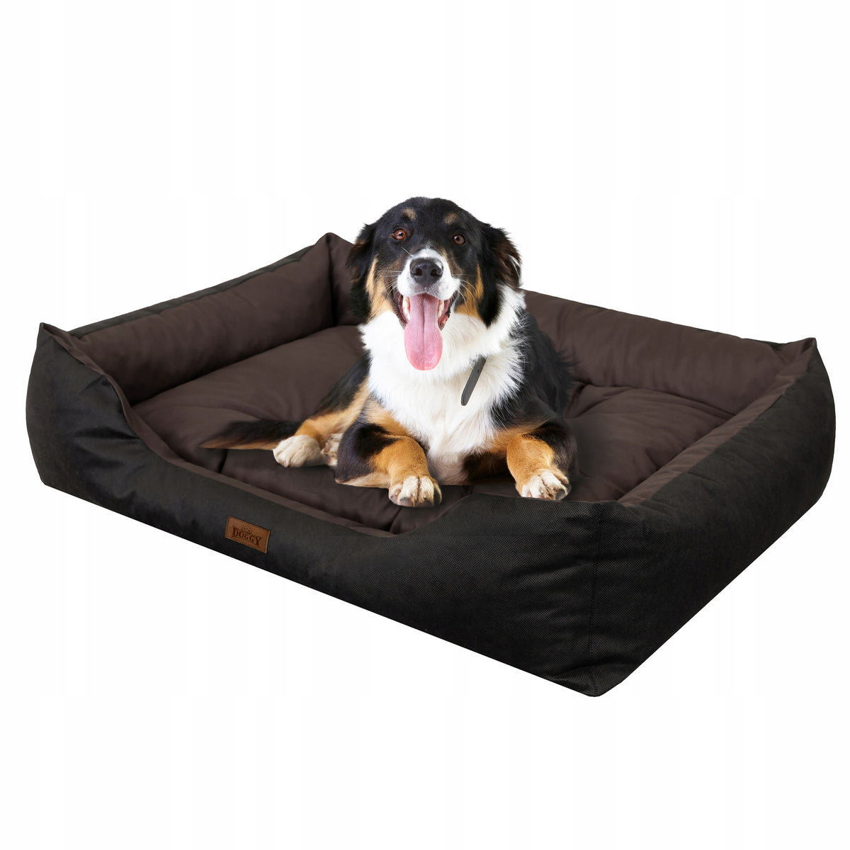 Doggy Puffy legowisko dla dużego psa XL 92x73 cm, wodoodporne z wyjmowanym materacem – brązowe