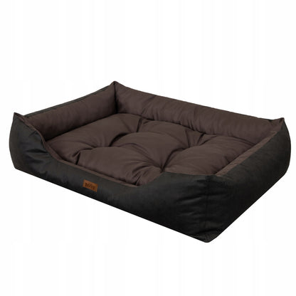 Doggy Puffy legowisko dla dużego psa XL 92x73 cm, wodoodporne z wyjmowanym materacem – brązowe