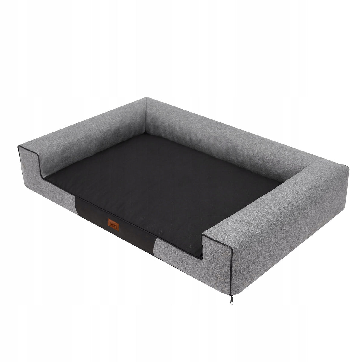 Legowisko dla psa kanapa XXL 118x78 cm wodoodporne ze ściąganym pokrowcem – szare