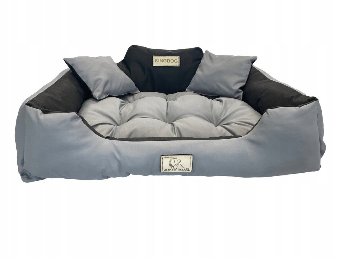 KING DOG Legowisko dla psa XL 115x95 cm z imieniem, nieprzemakalna Codura – wielokolorowe