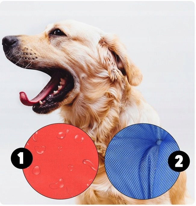 KING DOG Legowisko dla psa XL 115x95 cm z imieniem, nieprzemakalna Codura – wielokolorowe