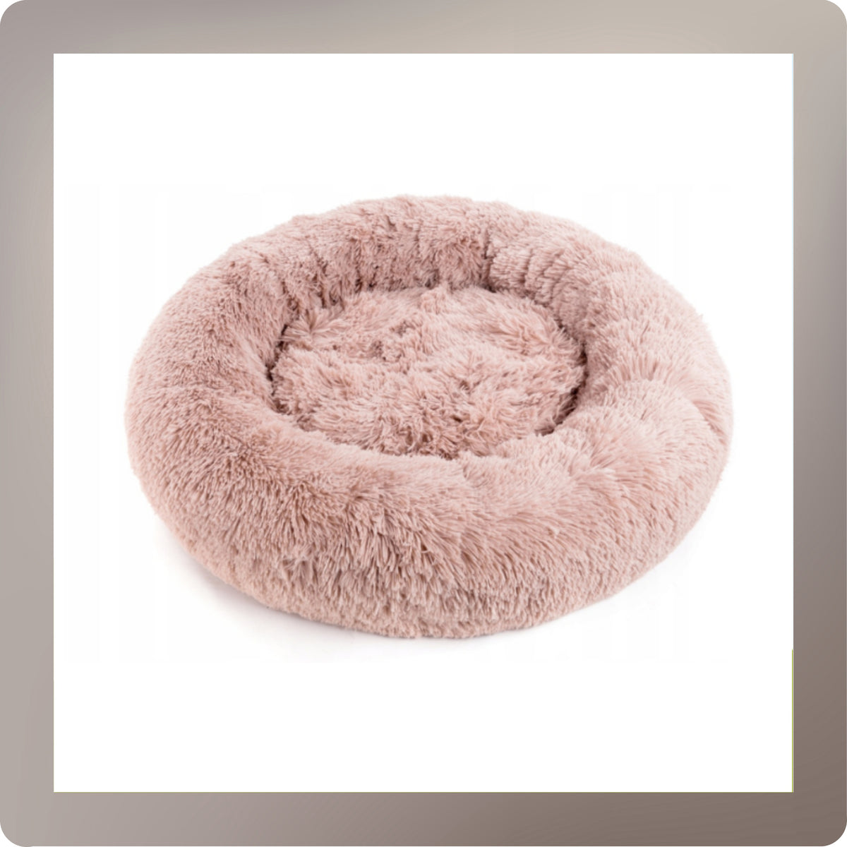 Okrągłe legowisko dla psa i kota 60 cm pluszowe shaggy, antypoślizgowy spód – Chmurka