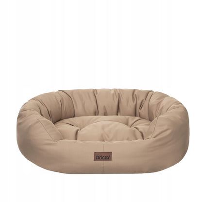 Doggy Legowisko dla dużego psa XXL 114x94 cm z wyjmowanym materacem, wodoodporne – beżowe