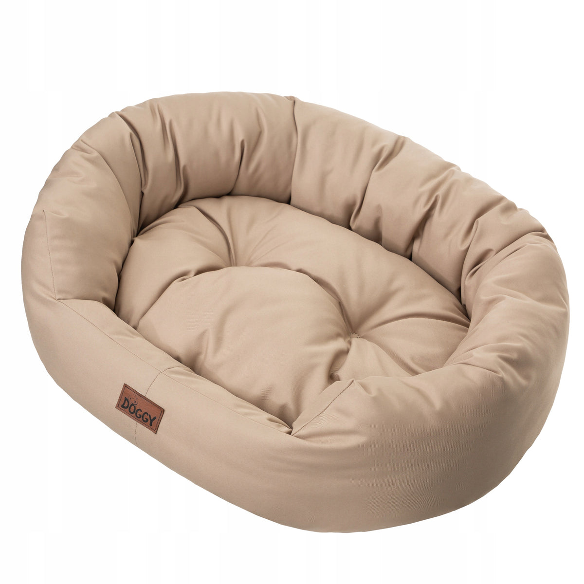 Doggy Legowisko dla dużego psa XXL 114x94 cm z wyjmowanym materacem, wodoodporne – beżowe