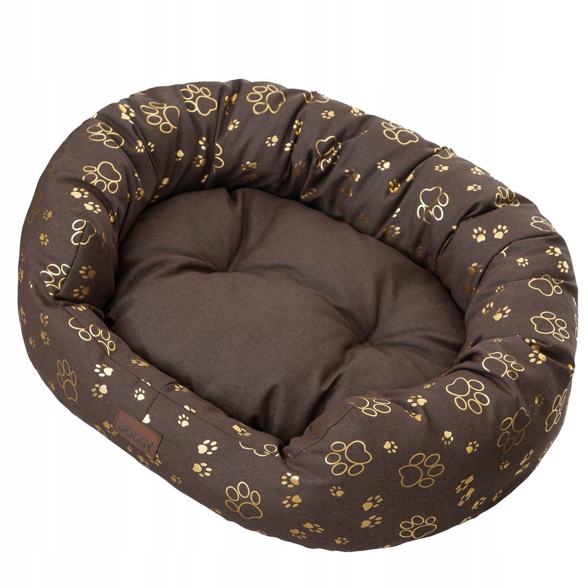 Doggy Legowisko dla dużego psa XXL 114x94 cm wodoodporne, z wyjmowanym materacem – brązowe