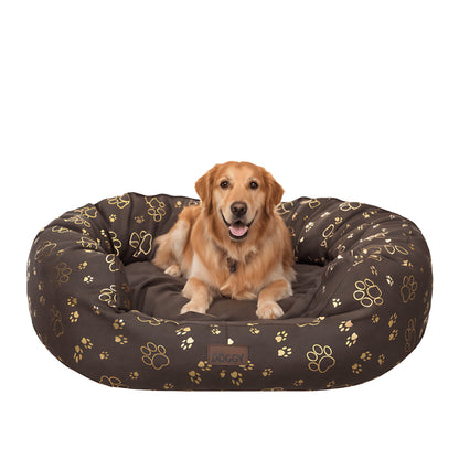 Doggy Legowisko dla dużego psa XXL 114x94 cm wodoodporne, z wyjmowanym materacem – brązowe