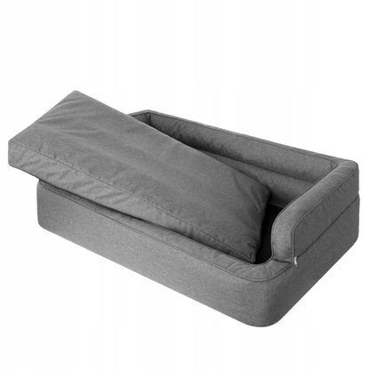 Doggy Paradise legowisko kanapa dla psa XXL 117x79 cm wodoodporne – szare