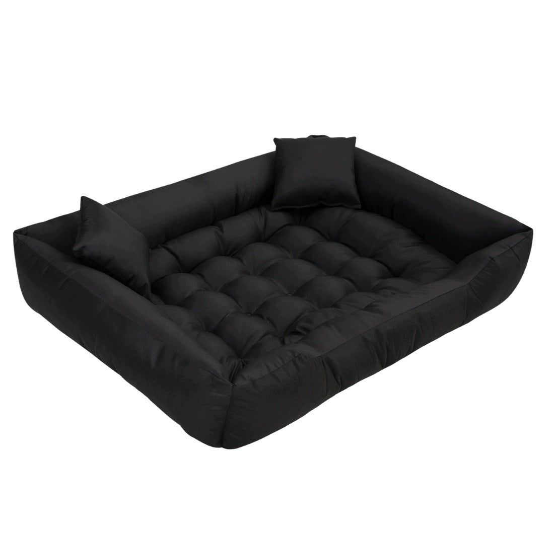 ECCO Legowisko dla psa 75 x 65 cm wodoodporne z poduszkami, dla małego psa – czarne