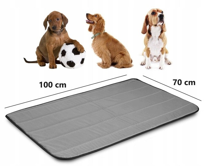 BuySpace Mata dla psa 100x70 cm wodoodporna, legowisko dla średniego psa – szara