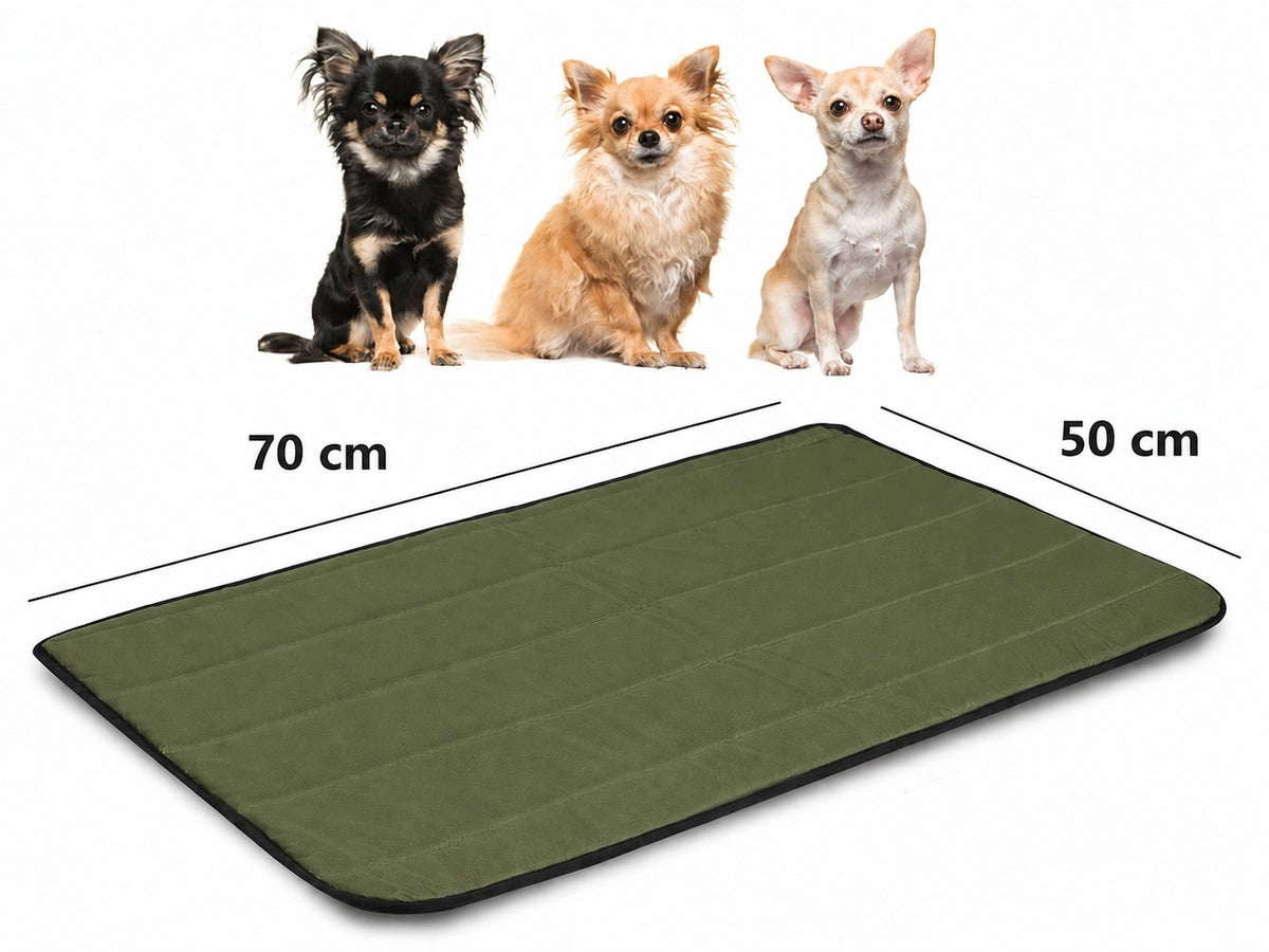 Legowisko mata dla psa 120x80 cm wodoodporna z Cordury, XL dla dużego psa – zielona