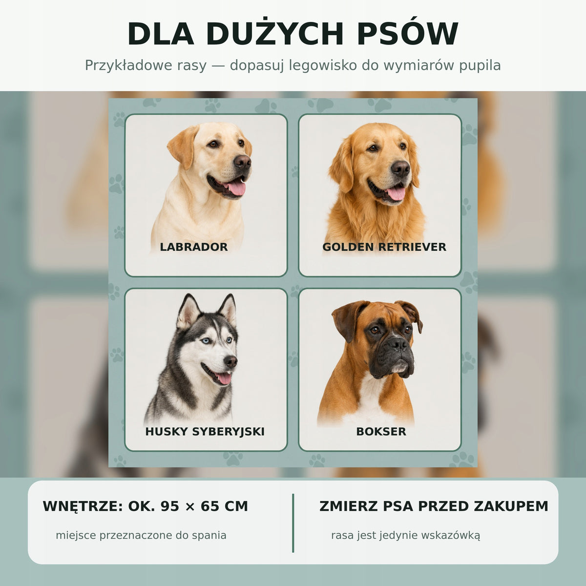 Legowisko dla psa XXL 120x90 cm wodoodporne z wyjmowaną poduszką, dla dużego psa – czarne