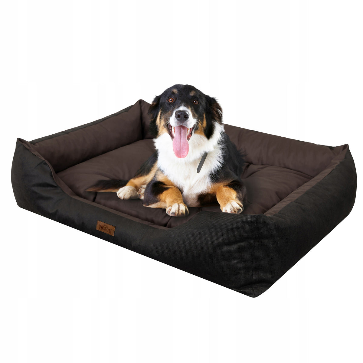 Doggy Puffy legowisko dla psa wodoodporne 84x65 cm z wyjmowanym materacem, rozmiar L – brązowe