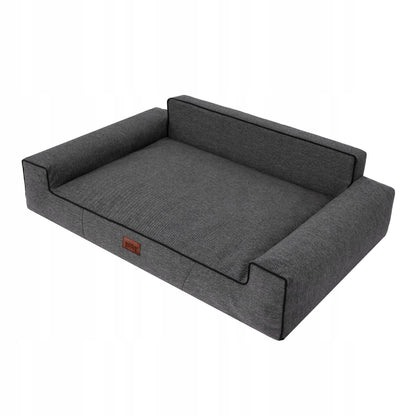 Legowisko dla psa XXL 116x78 cm wodoodporne, zdejmowany pokrowiec, dla dużego psa – czarne