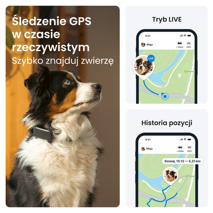 Tractive Lokalizator GPS dla psa GPS & Health Dog 6 z monitoringiem aktywności – czarny