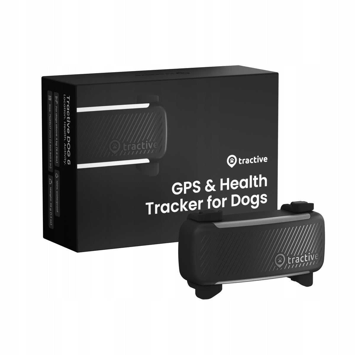 Tractive Lokalizator GPS dla psa GPS & Health Dog 6 z monitoringiem aktywności – czarny