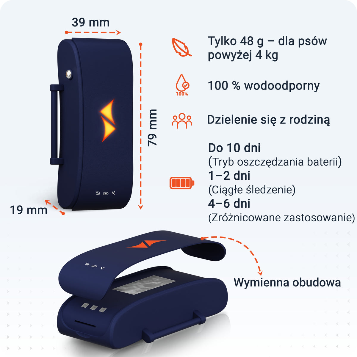 PAJ GPS Pet Finder 4G lokalizator GPS dla psa na obrożę, wodoodporny IP67 – niebieski