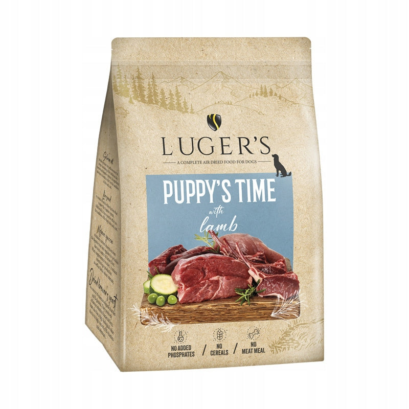 Luger's Puppy's Time karma suszona dla szczeniąt bezzbożowa 3 kg – jagnięcina