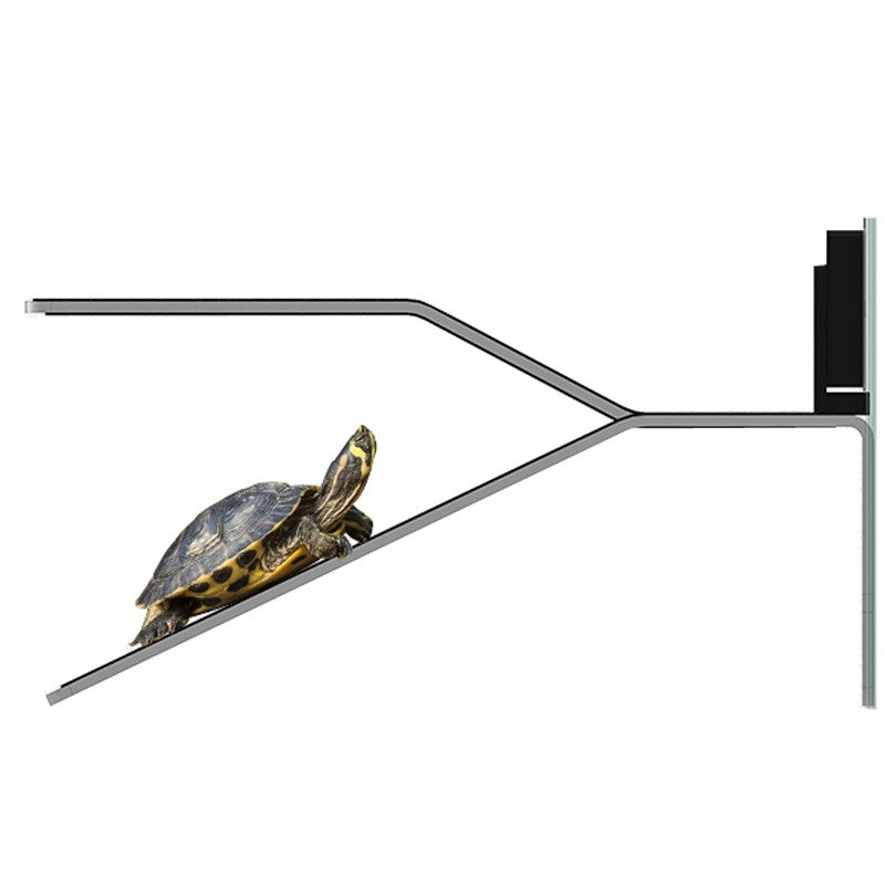 Repti-Zoo Wyspa dla żółwia z rampą 21 x 10,5 x 7 cm – na przyssawki, do akwaterrarium