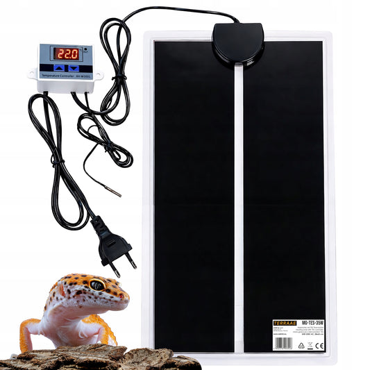 Adelid Mata grzewcza do terrarium 28x65 cm 35 W z termostatem – dla gadów i roślin
