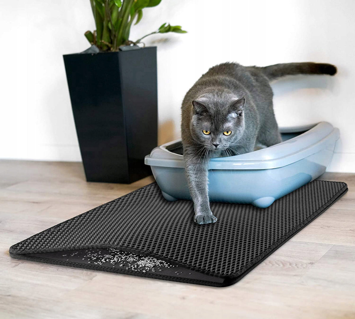 BiL2 Mata pod kuwetę dla kota XXL 120x70 cm dwuwarstwowa, wodoodporna – szara