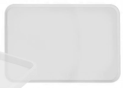 DKM Silikonowa mata pod miski dla psa i kota 48x30 cm z rantem, do zmywarki – biała