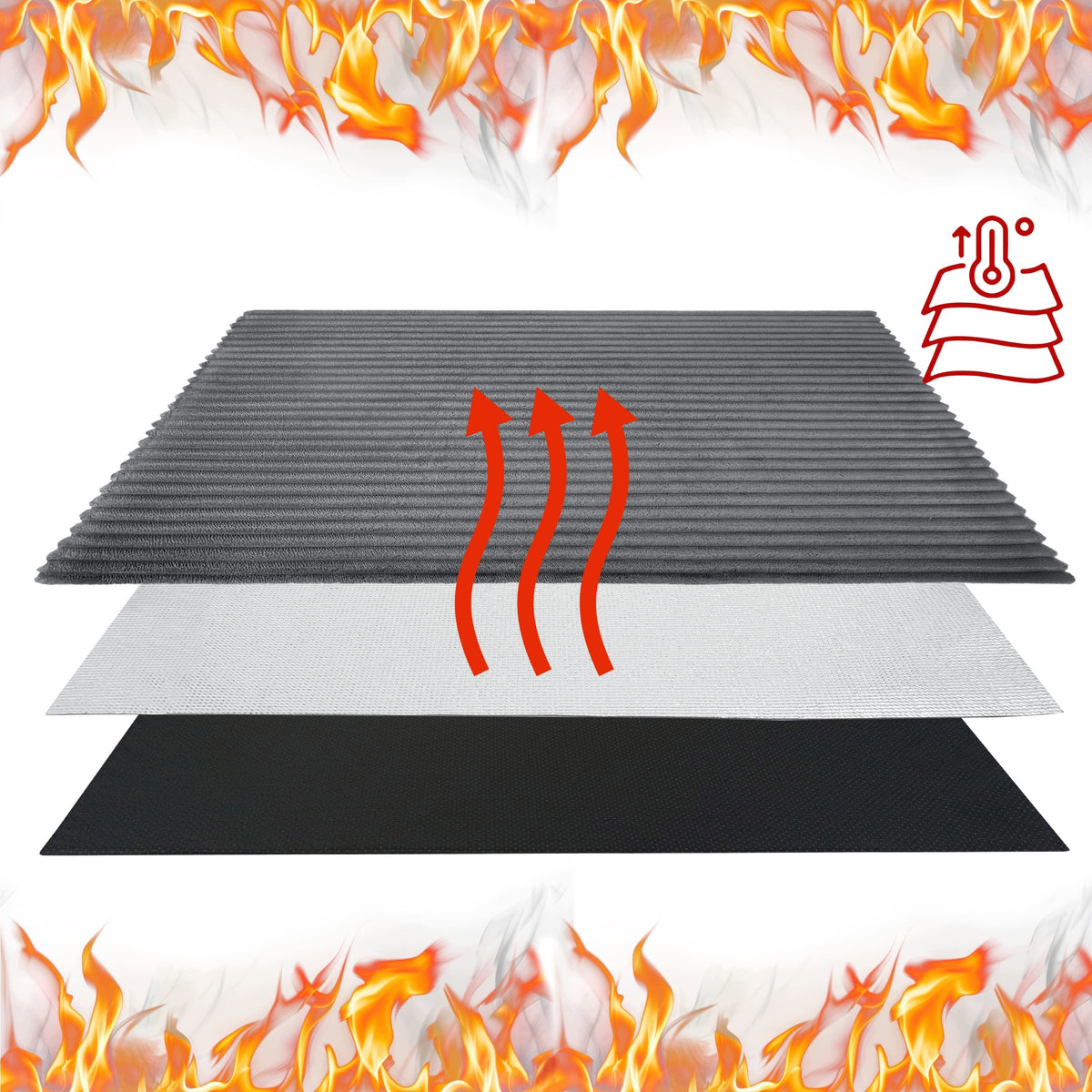 Mata termoizolacyjna dla dużego psa 130x100 cm z antypoślizgowym spodem – szara