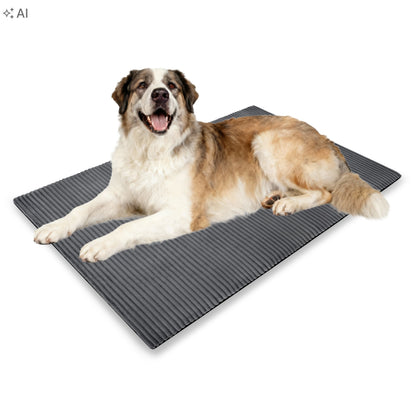 Mata termoizolacyjna dla dużego psa 130x100 cm z antypoślizgowym spodem – szara