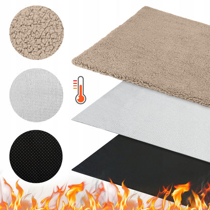 Dogguru Mata termoizolacyjna dla psa 100x70 cm, antypoślizgowa, z pokrowcem – beżowa