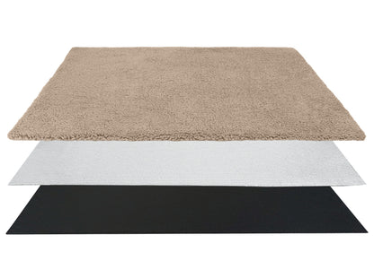 Dogguru Mata termoizolacyjna dla psa 100x70 cm, antypoślizgowa, z pokrowcem – beżowa