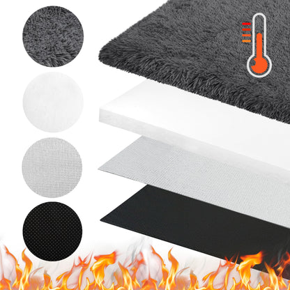 Mata termoizolacyjna dla psa i kota 70x50 cm, legowisko z antypoślizgowym spodem – szara