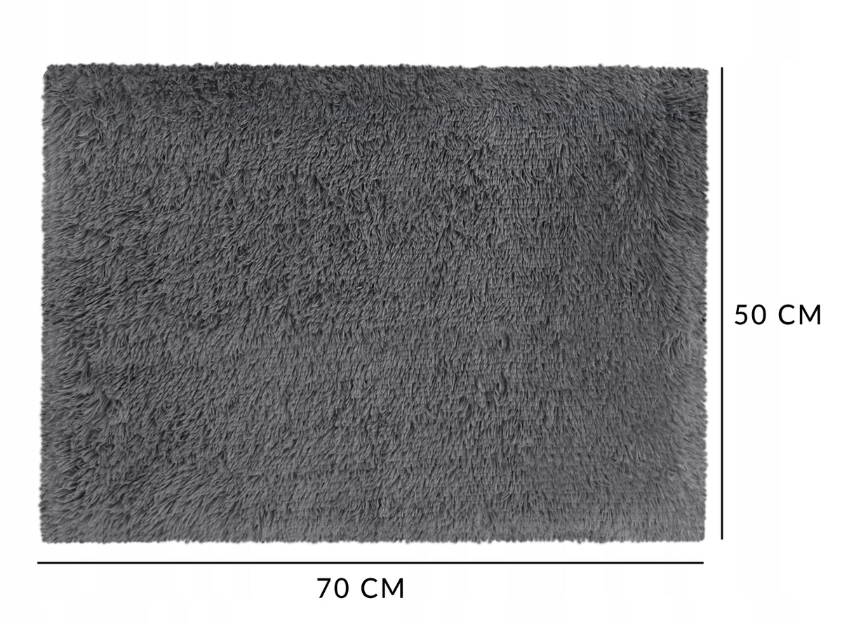 Mata termoizolacyjna dla psa i kota 70x50 cm, legowisko z antypoślizgowym spodem – szara
