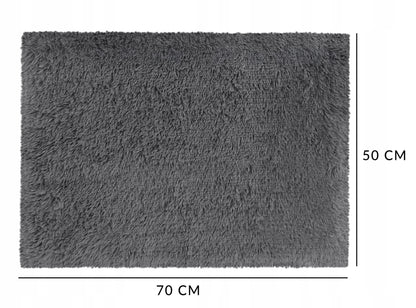 Mata termoizolacyjna dla psa i kota 70x50 cm, legowisko z antypoślizgowym spodem – szara