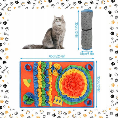 Mata węchowa dla psa i kota 67 × 47 cm – zabawka edukacyjna na przysmaki, nietoksyczna