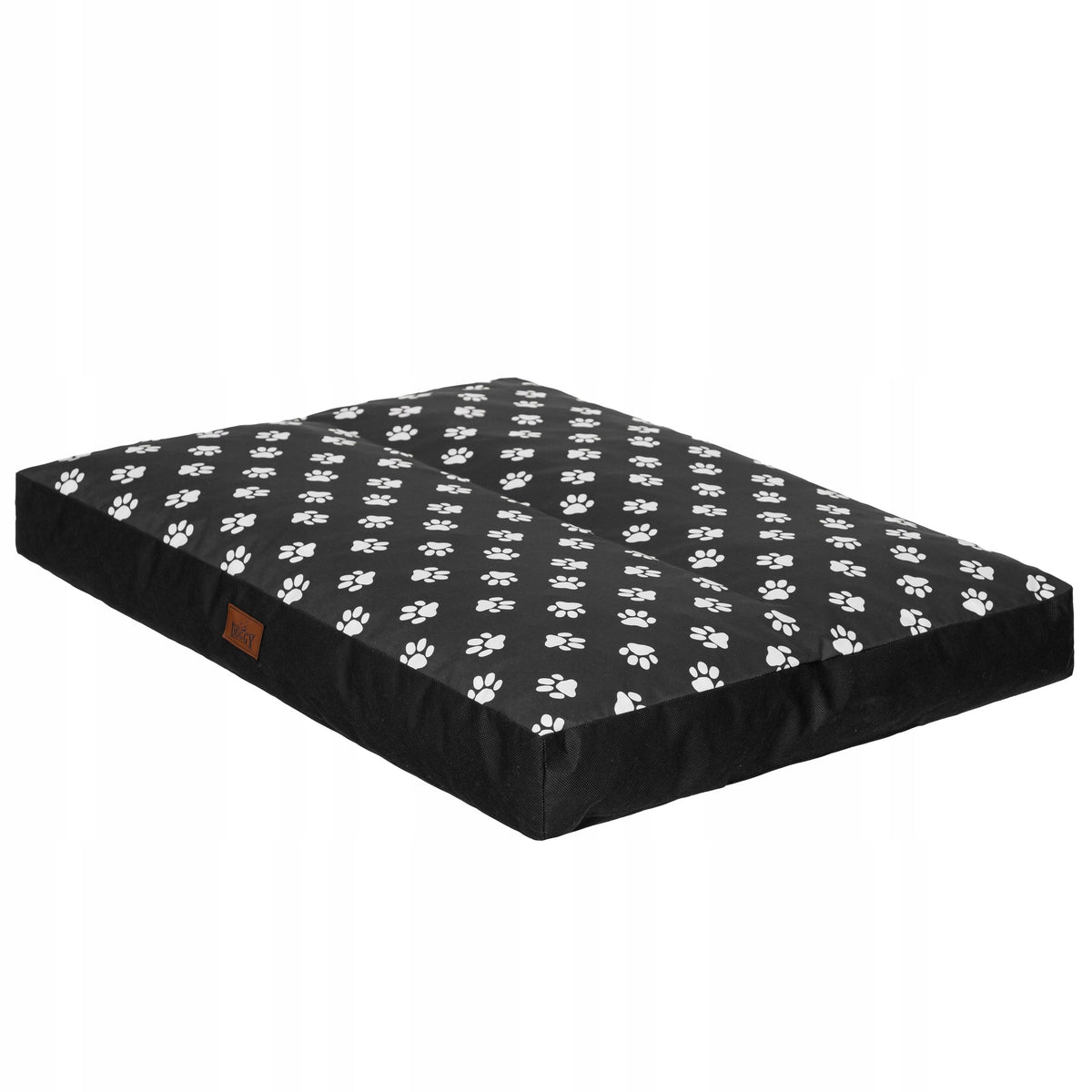 Materac dla psa wodoodporny XL 110x90 cm, grubość 12 cm, dla dużych psów – wielokolorowy